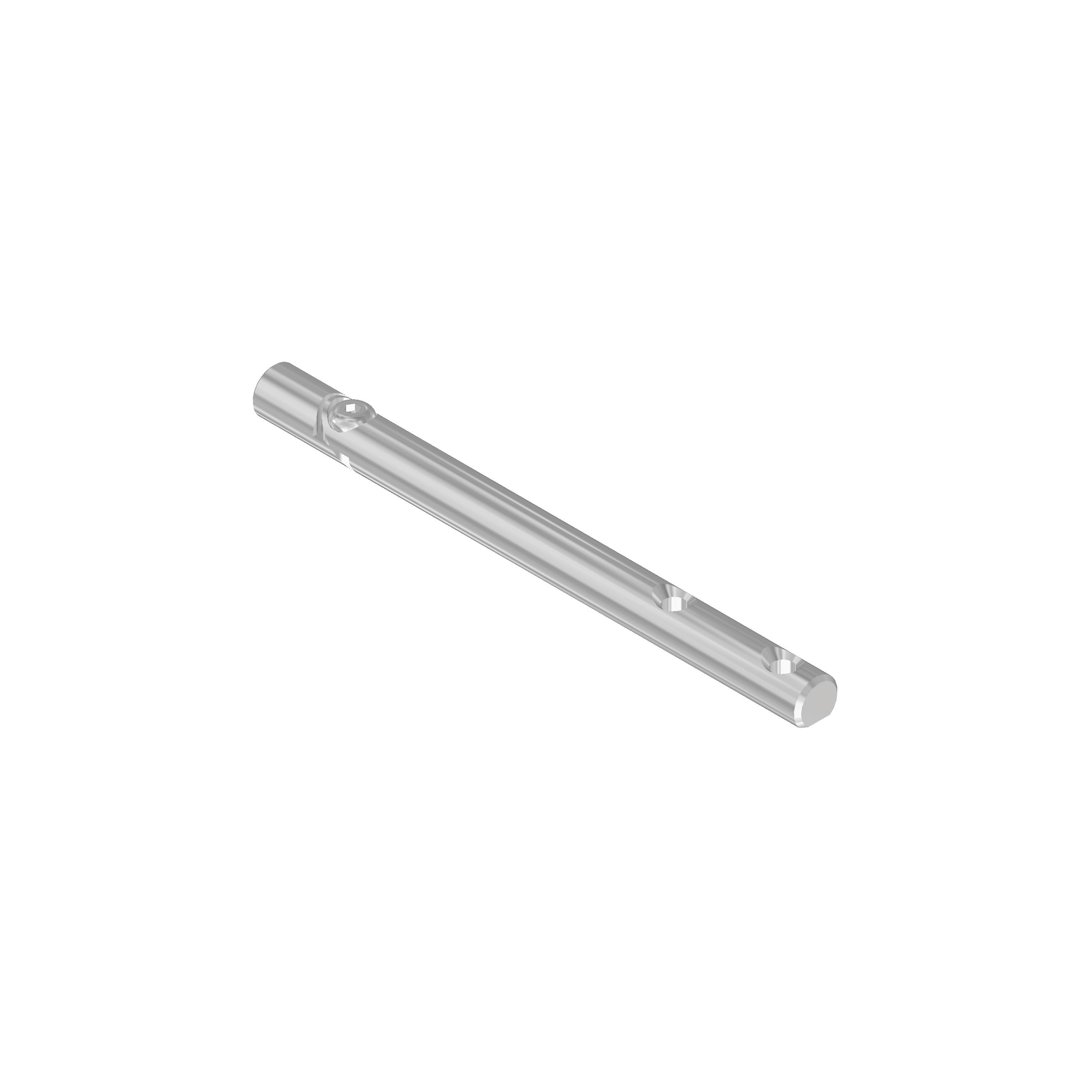 V2A Handlaufträger rund mit Kippgelenk Stift Ø12 x 151 mm für Fachpfosten