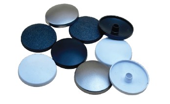 Abdeckkappe aus Kunststoff Ø32 mit 6 mm Innenzapfen für Treppenbauschrauben Schraubenkopf-Ø 3O mm, Beschichtet in RAL 9005