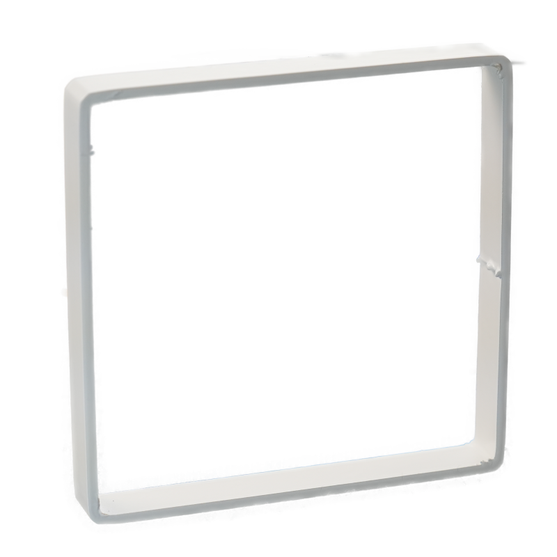 Quadratrahmen 80x80x10mm beschichtet in RAL9010, geschliffen K400