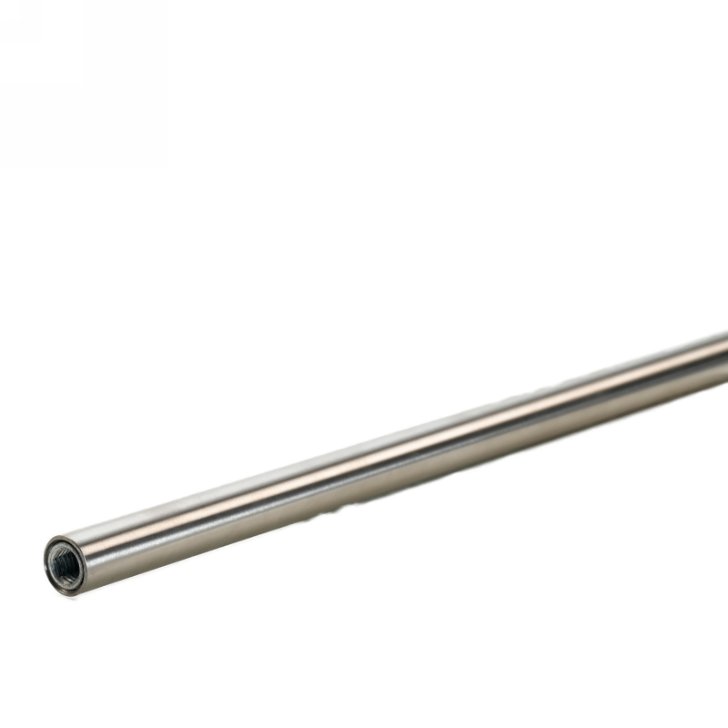 Edelstahlstab Ø16x1,2x610 mm beidseitig Gewinde M10 Wst. 1.4301, geschliffen, Korn 400, ohne Trapezscheibe