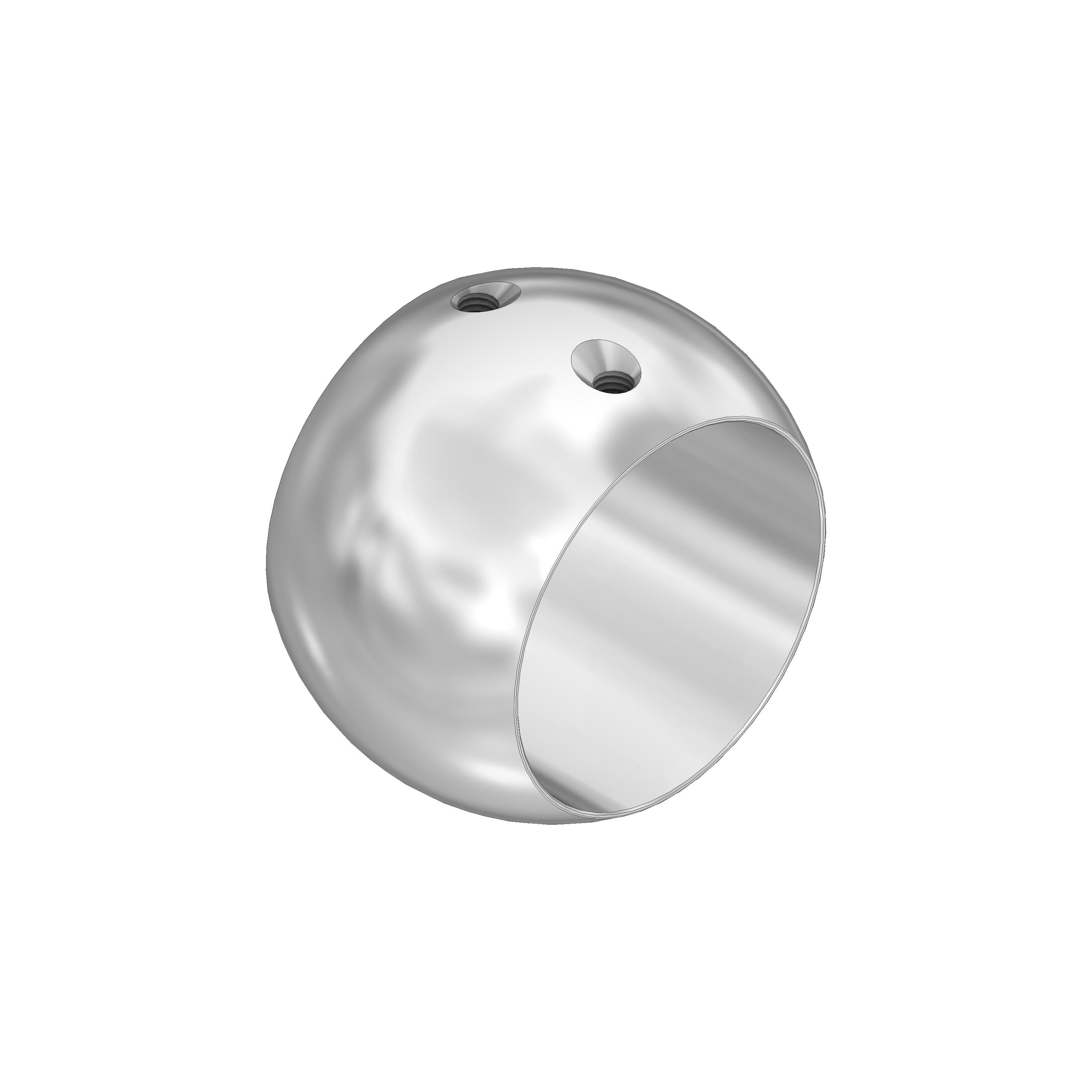 V2A Verbindungsring für Rohr Ø42,4 mm mit Querbohrung 2xM5