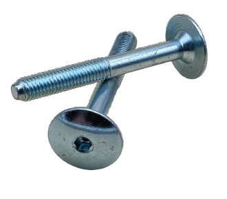 Flachrundkopfschrauben Ø 30 mm M10 x 260, Innensechskant SW 6 Gewindelänge 60 mm Qualität 5.8, nach DIN ISO 898 VPE : 120 Stück