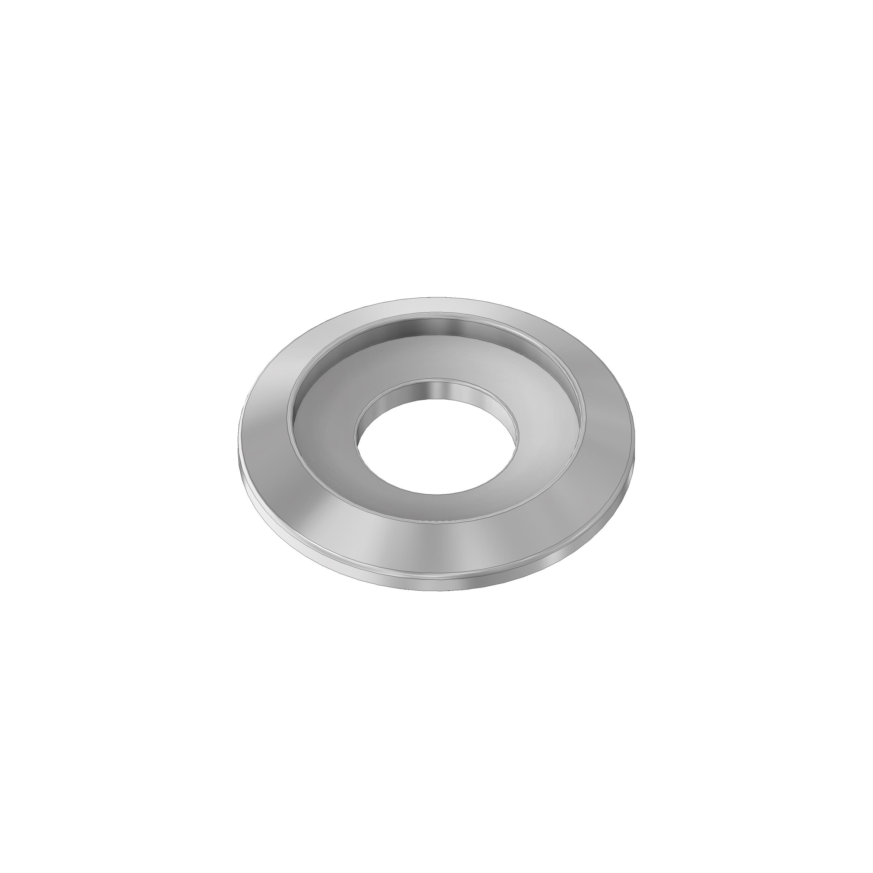 V2A Trapezscheibe Ø30 x 4 mm mit Ausdrehung Ø21,6 x 2 mm und Durchgangsbohrung 12,0 mm