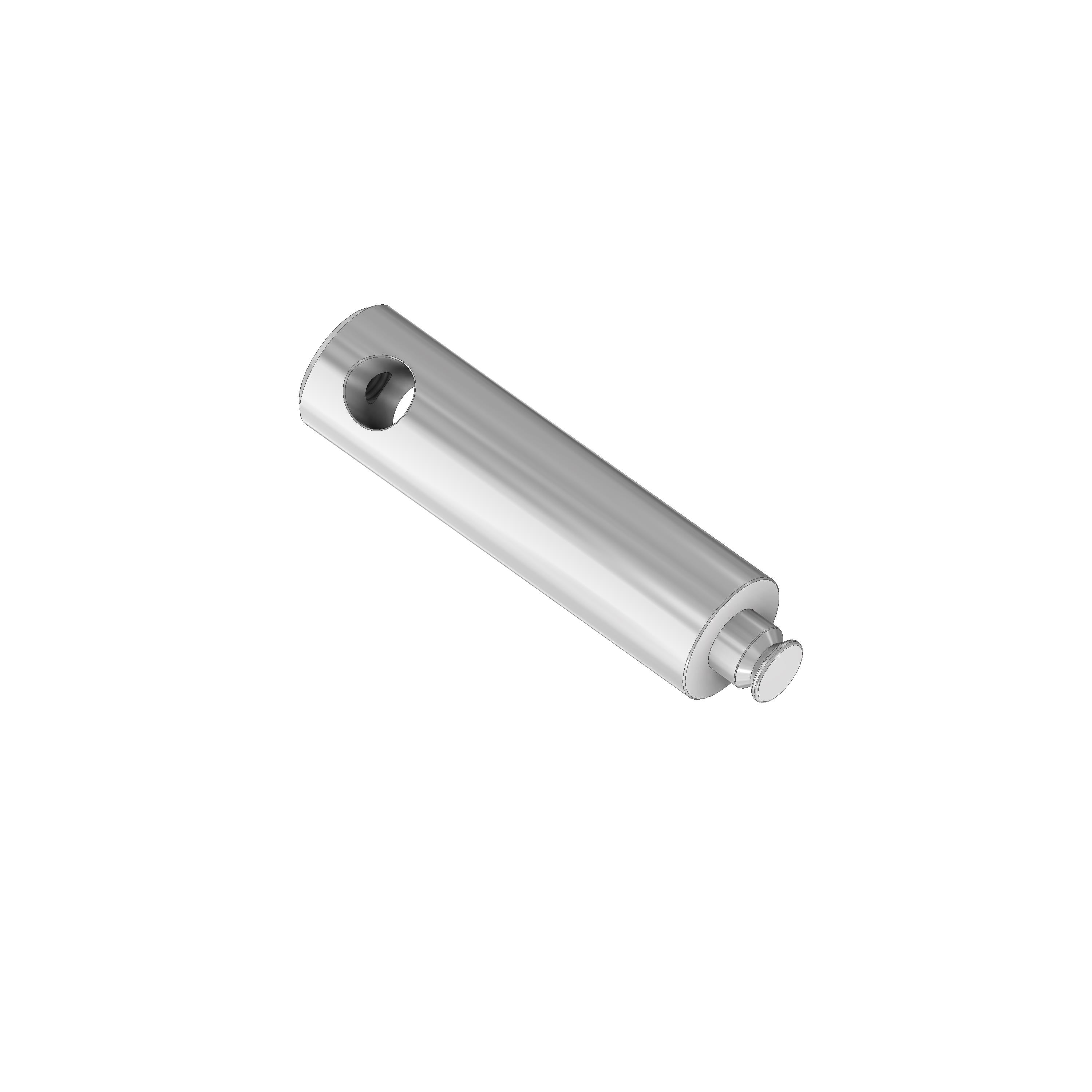 Verlängerung f. Handlaufhalter D16mm, Länge 65 mm Qb 8,2 mm, Gew.B. M5 Mat. 1.4305