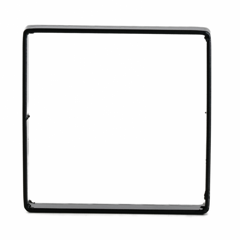 Quadratrahmen 80x80x10mm beschichtet in RAL 9005 , geschliffen K400