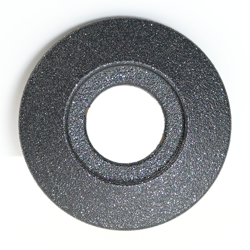 Trapezscheibe Ø35x4mm in P7 mit Ausdrehung Ø17x1,5 mm und Durchgangsbohrung Ø11 mm beschichtet in P7 Feinstruktur