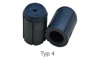 Gummilager Typ 4 (25 x 35 mm) ohne Bund DIN EN 10204, Härte 70 Shore A VPE 50 Stück