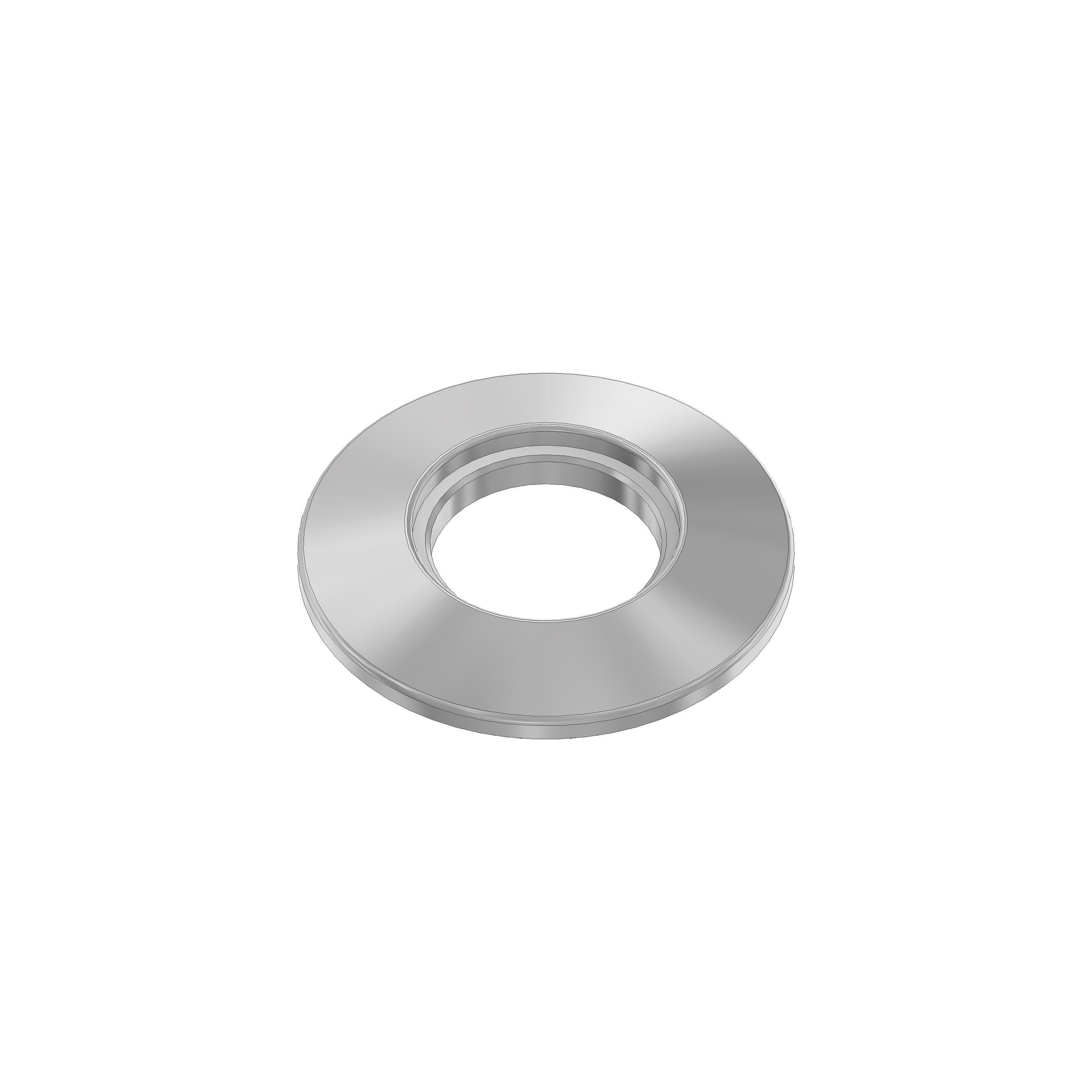 V2A Trapezscheibe Ø30 x 4 mm mit Ausdrehung Ø16 x 1,5mm und Durchgangsbohrung 14,0 mm