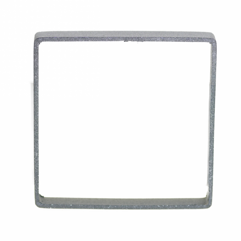Quadratrahmen 80x80x10mm in P7 geschliffen K400 beschichtet in P7 Feinstruktur